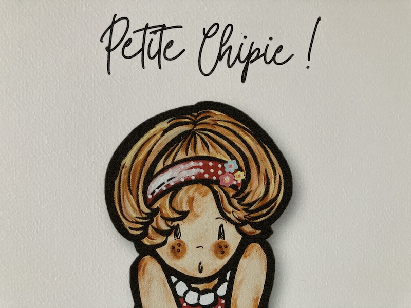 AFFICHE ENFANT FILLE PETITE CHIPIE BLONDE ET ROSE ET SON OISEAU – Image 4