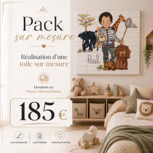 PACK WEB EXCLUSIF Tableau déco chambre d'enfant GARÇON/FILLE RÉALISÉ SUR MESURE PAR SEVB