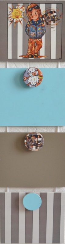 ÉCHELLE PORTE-PHOTO POUR CHAMBRE GARÇON/ FILLE D'ENFANT POUR ACCROCHER EN MURAL PETIT AVIATEUR DE SEVB